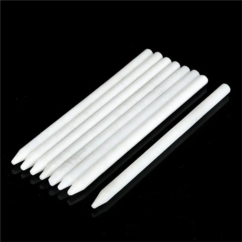 LIKE WISH Round 20Pcs And Flat 30Pcs Soapstone Pen For Welding White Soapstone Pencils 50 Pcs For Welding Metal Fabrication Text Oasis Select
