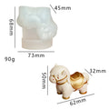 Golden Saddle Little White Horse Aromatherapy Candle Mold DIY Pon Mold Home Decor Gypsum Handmade Soap Silicone Mold Oasis Select White