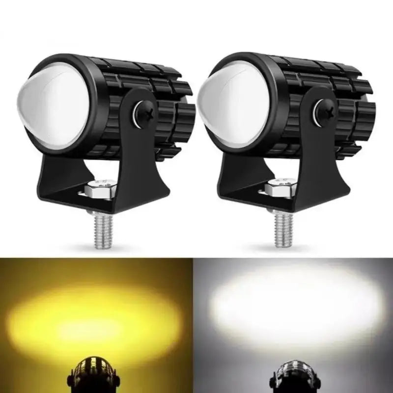 1/2PCS Motorbike LED Spotlights, Dual Color Universal Mini Driving Light for Truck & Off-road Oasis Select