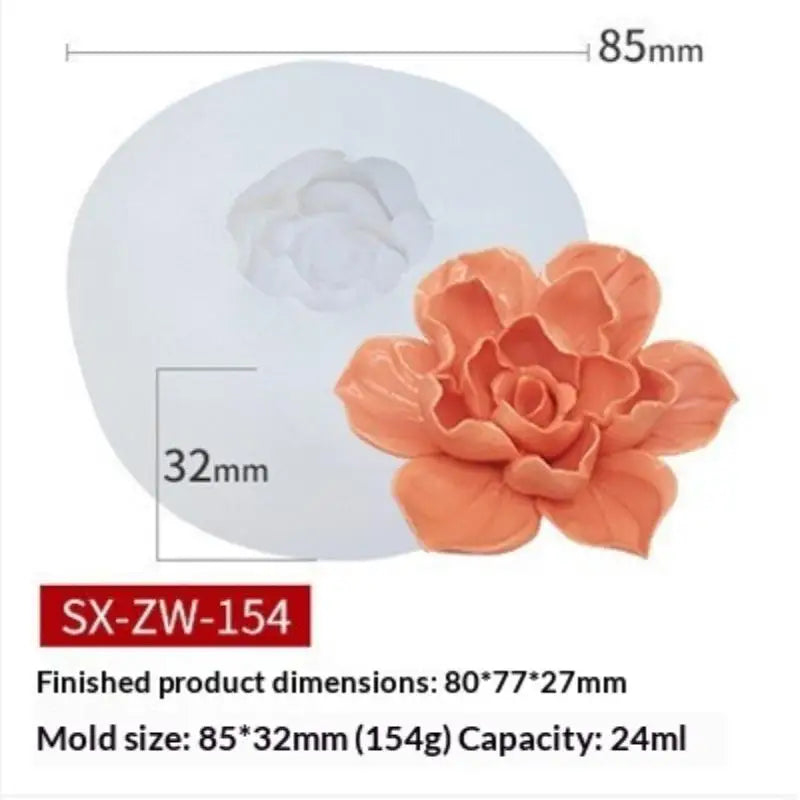 Non-Stick Flower Rice Cake Silicone Mold Flower Shape Mold For Mooncake Mung Bean Cake Dessert DIY Baking Tool Oasis Select N