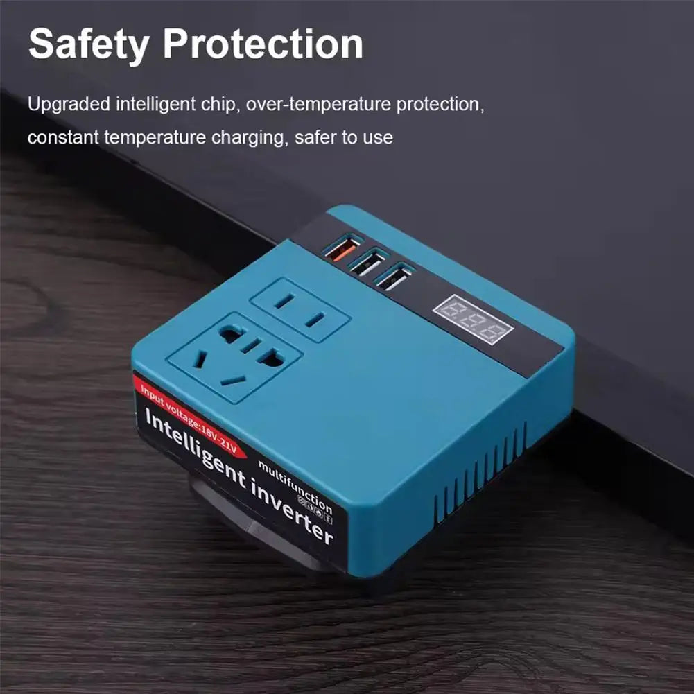 120W Battery Inverter for Makita & DeWalt DC to AC 220V