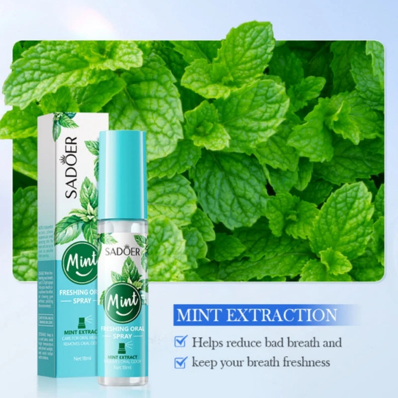 Mint & Peach Fresh Breath Mouth Spray – Oral Freshener Breath Freshener Spray Oasis Select