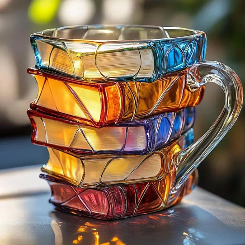 Artistic Painted Book - Shaped Mug | Unique Coffee Cup Decor Oasis Select Section A Pingkou 2PCS
