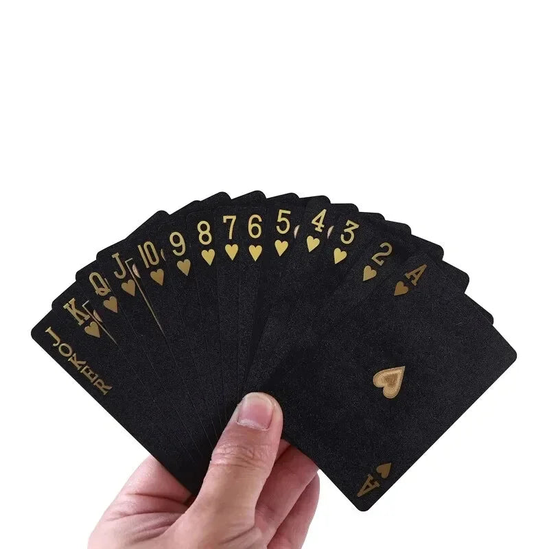 Black Rose Deck Poker Frosted Waterproof Plastic Playing Cards Texas Poker Collection Commemorative Chess Practical Party Gift Oasis Select