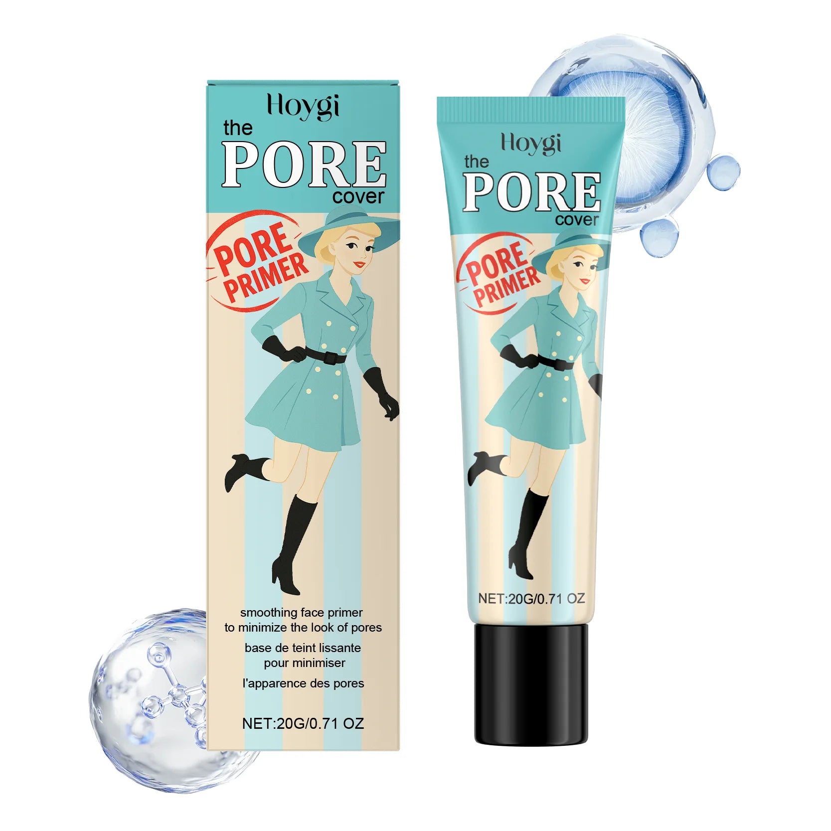 Pore Cover Primer Minimize Pores Oil Control Even Skin Tone Anti Acne Smoothing Waterproof Moisturizing Before Makeup Oasis Select 20g boxed