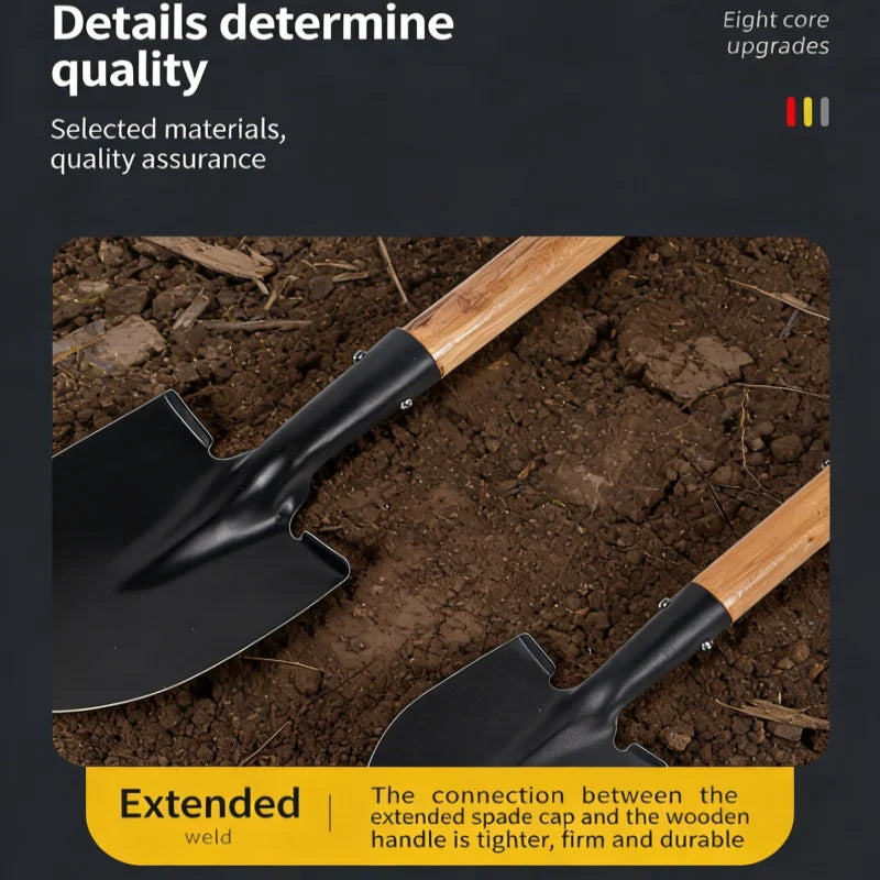 36/50.5cm Digging Shovel Manganese Steel Shovels Kids Trowel Waterproof Rustproof Garden Scoop for Outdoor Beach Camping Oasis Select