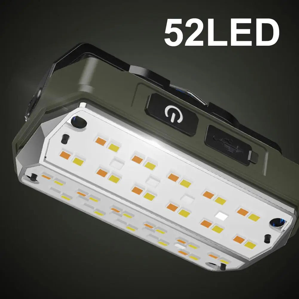 Rechargeable 52 LED Camping Light – Magnetic Hook & USB-C