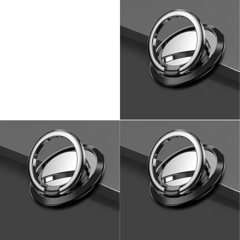 1/2/3pcs Luxury Finger Ring Holder Stand Grip 360 Rotating For Mobile Phone Car Magnetic Mount Phone Back Sticker Pad Unniversal Oasis Select 3pcs black