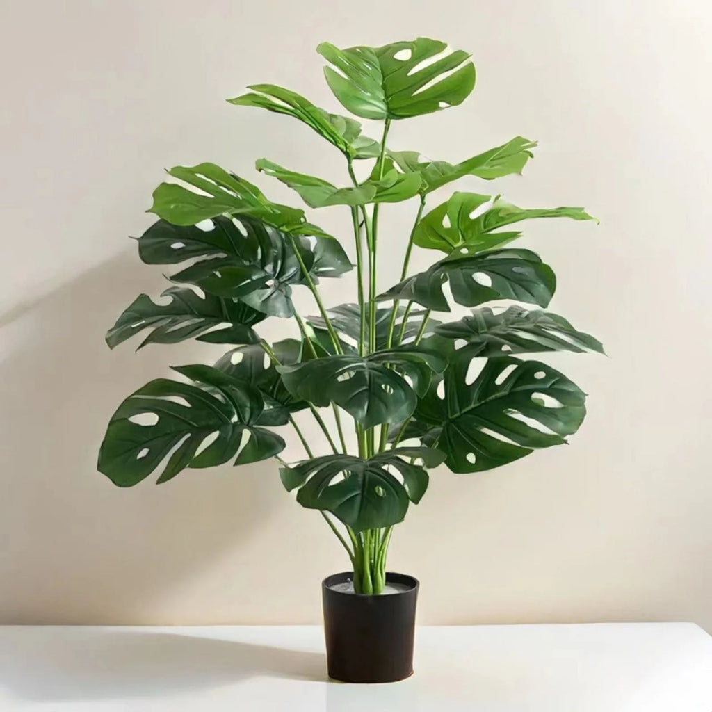 Artificial Monstera Turtle Back Leaf Simulation Potted Plant Artificial Potted Plant Oasis Select