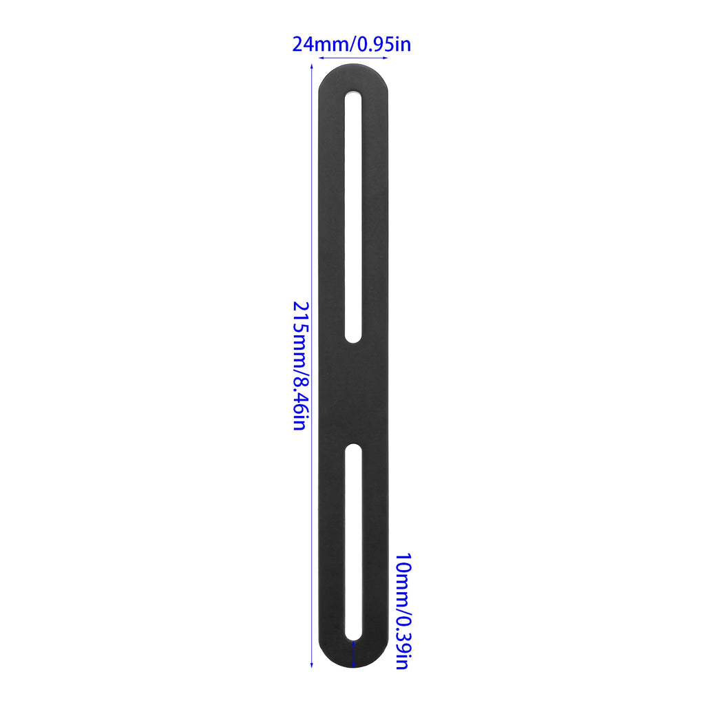 Black Stainless Steel Slotted Corner Braces for Furniture Repair & Woodworking Projects,Brushed Finish Adjustable Heavy Duty Oasis Select 24x215x3mm