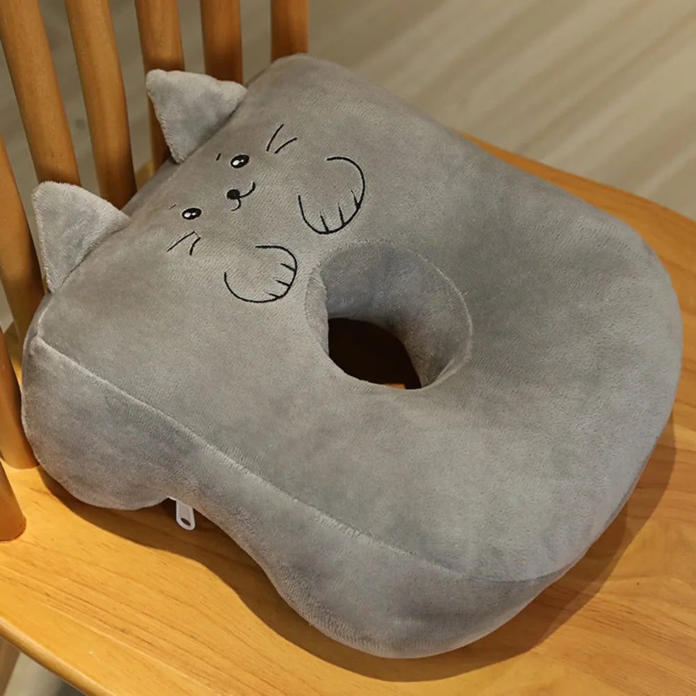 Cartoon Animal Nap Pillow – Soft Ring Desk & Travel Rest Pillow
