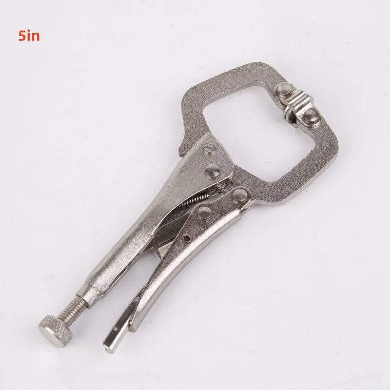 1Pcs C Clamp Locking Pliers 23cm Vise Grip Welding Steel Locking Woodworking Grip Tenon Locator Adjustable Vise Jaw Hand Tools Oasis Select 5in