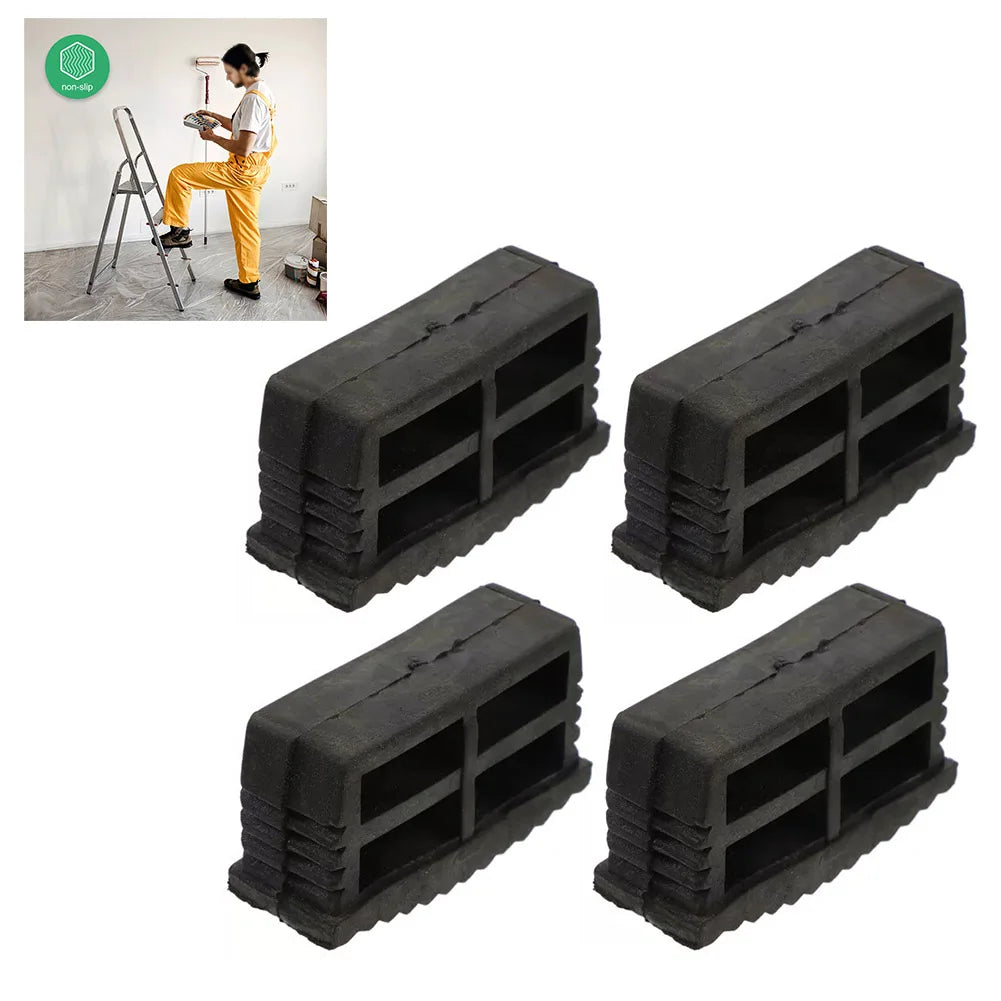 4pcs Ladder Feet Rubber Pad Non-slip Feet Attic Ladder Leg Protector Ladder Feet Covers Stabilizers Accessories Oasis Select
