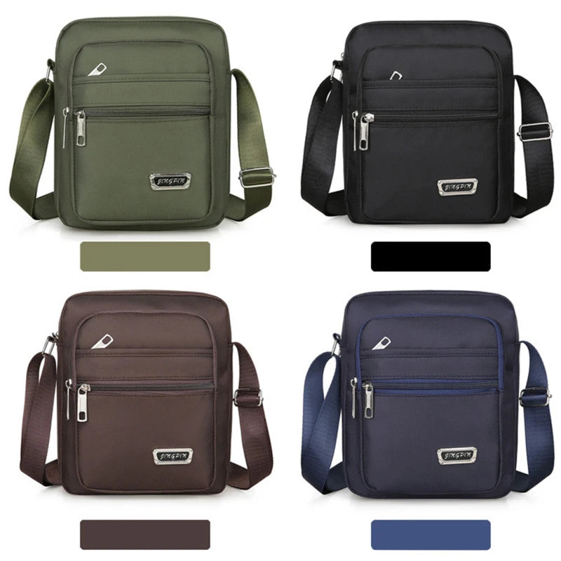 Men's Nylon Waterproof Crossbody Bag – Multi-Pocket Shoulder Crossbody Shoulder Bag Oasis Select
