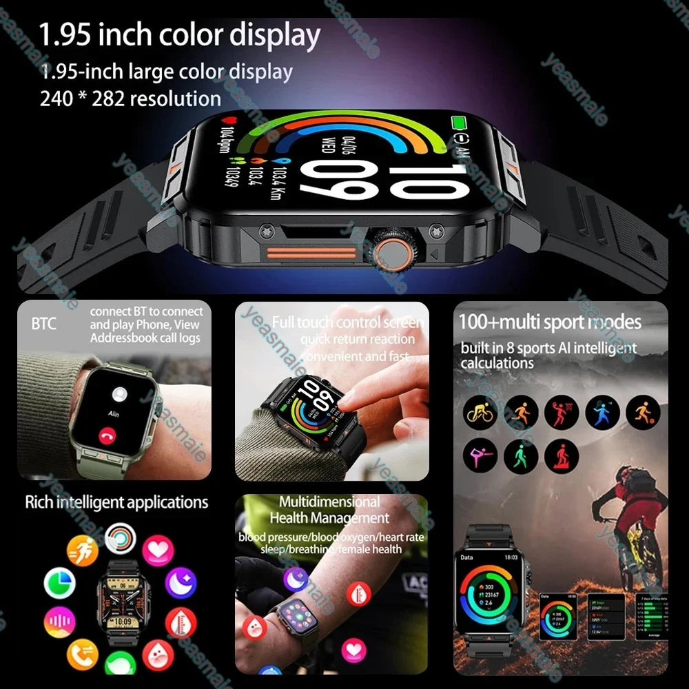 Ola Esporte Military Smartwatch Bluetooth Call IP67 Android iOS