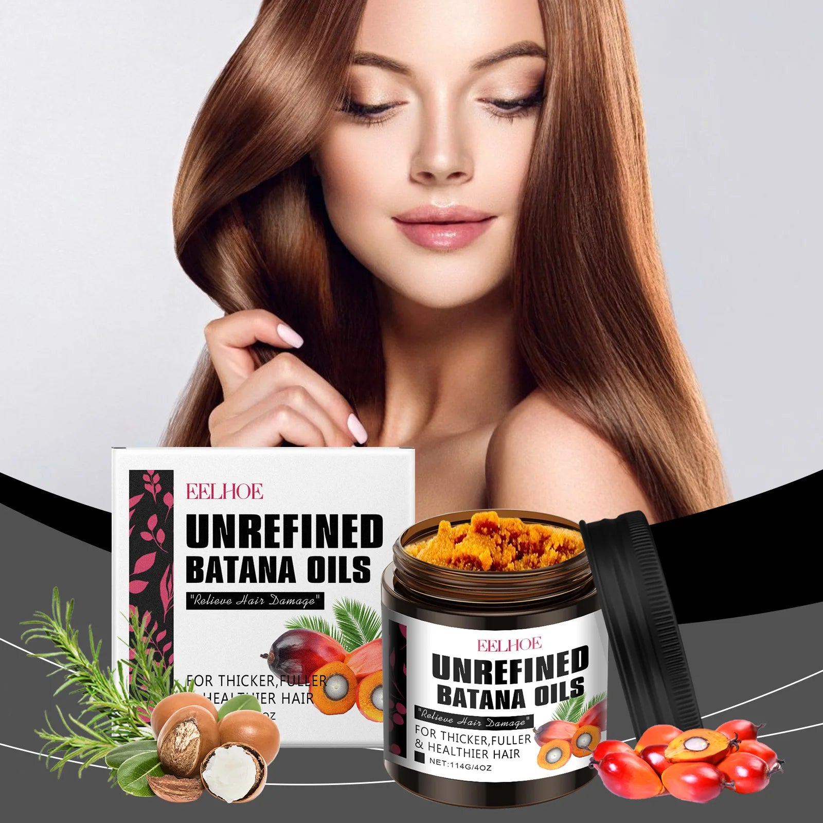 2pcs/set Batana Hair Conditioner and Hair Care Spray Kit Deep Repair for Dry Damaged Hair Frizz Hair Growth For Women For Men Oasis Select