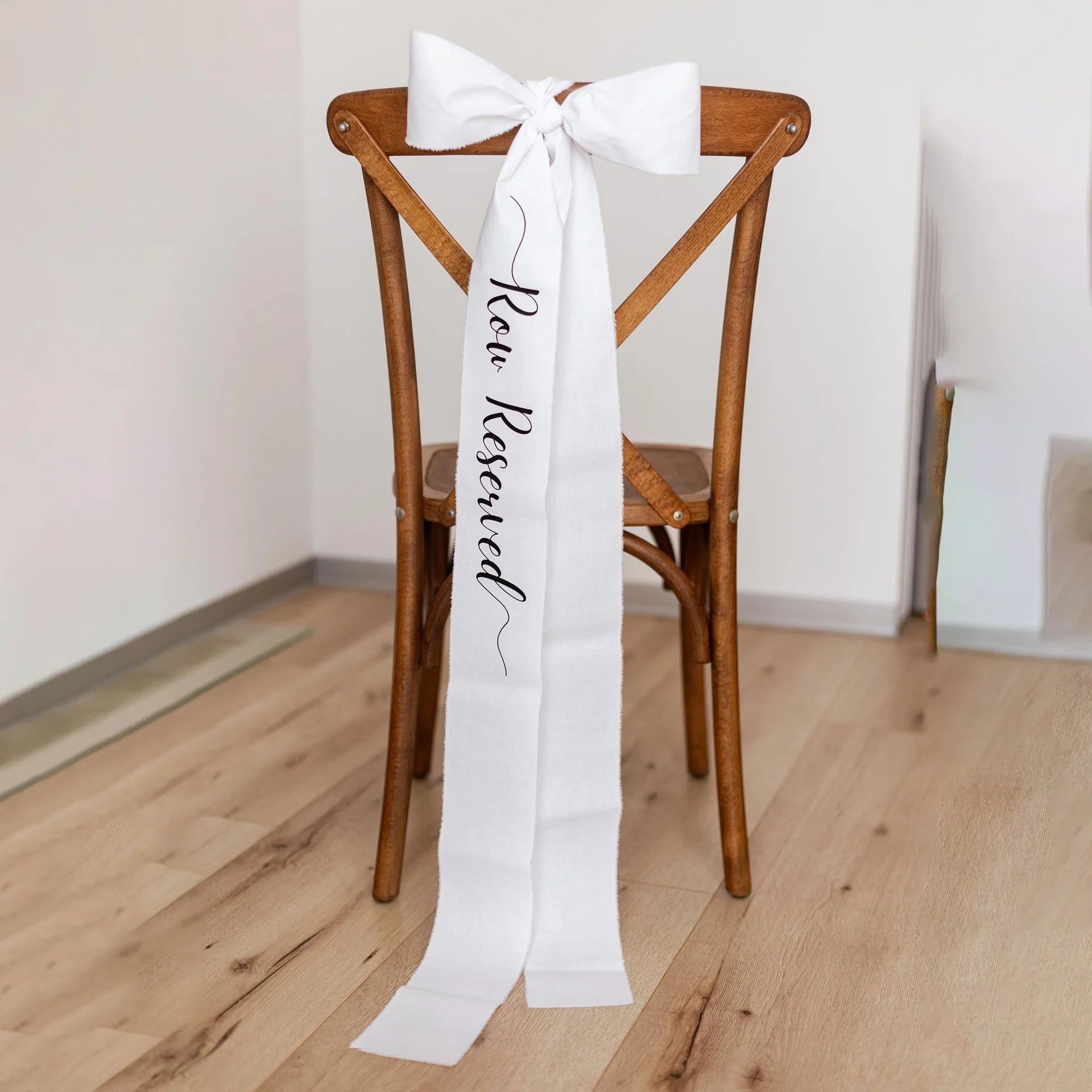 Reserved Chair Bow Ribbon Memorial Wedding Sign Ceremony Reception Decoration Bachelorette Party Seating Marker Ribbon Oasis Select