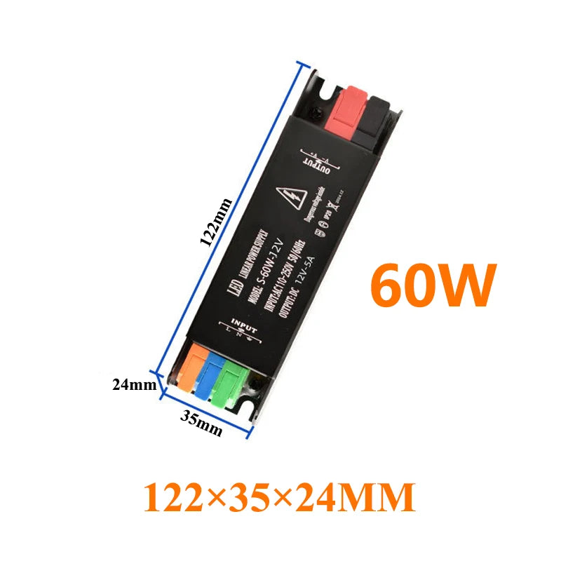 LED Power Supply 12V 24V Transformer AC 220V TO DC 12V 24V Power Supply 60W 100W 200W 300W 400W LED Driver For LED Lights Lamp Oasis Select 60W 24V