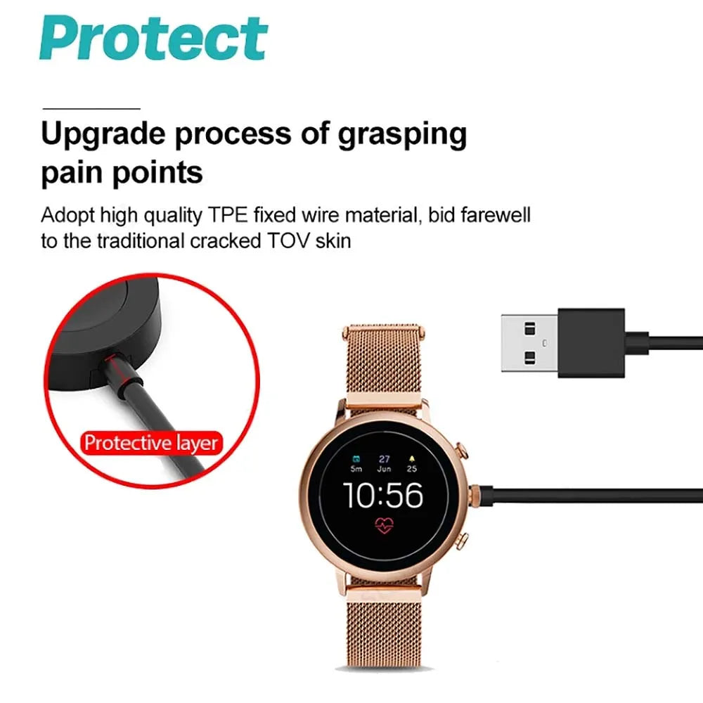 1M USB Charging Cable For Fossil Gen 6/Fossil Gen 5/Fossil Gen SE/Fossil Gen 4/Fossil Sport Charger Oasis Select