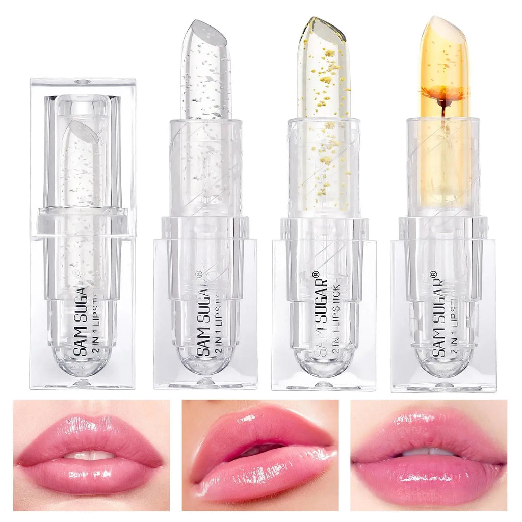 SAM SUGAR Gold Foil Color-Changing Lipstick & Lip Balm