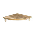 Wooden Fan-Shaped Corner Shelf | Decorative Storage Rack