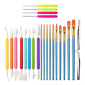 24 Pcs Cookie Decorating Kit Fondant Cake Decorating Tool Include Decoration Brushes Stir Needle Modeling Tool Tweezer Photo Col Oasis Select Photo Color NONE