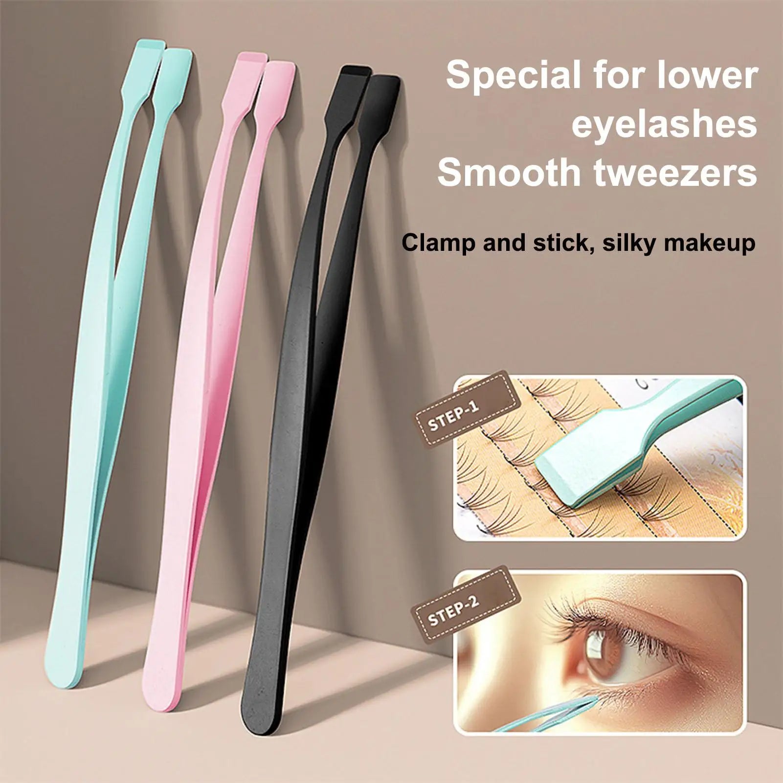 Lash Applicator Tool Eyelash Cluster Applicator Tweezers Non Slip Precise Professional Makeup Tool for Travel Salon Separating Oasis Select