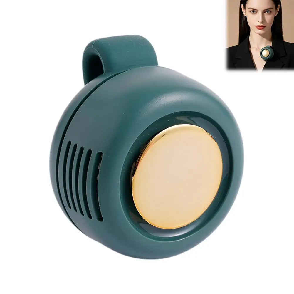 Mini Portable Clip Fan Handheld Waist Hanging Leafless Fan Small Whirlwind Fan For Daily Outdoor Travel Oasis Select green