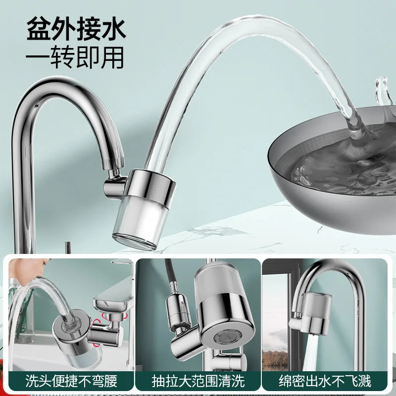 Metal 720° Filter Universal Rotation Faucet Sprayer Head 22/24mm Adaptor Washbasin Faucet Extender Aerator Nozzle Kitchen Tap Oasis Select