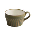 350ML Ceramic Coffee Mug Japanese Coarse Pottery Breakfast Milk Mug Home Office Water Cup Latte Coffee Cup Afternoon Teacup Oasis Select Olive green 350ml
