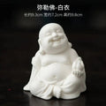 Zen Maitreya Tea Pet Ornament Incense Holder Incense Stick Sandalwood Incense Burner Incense Stand Ceramic Little Oasis Select - White Clothes