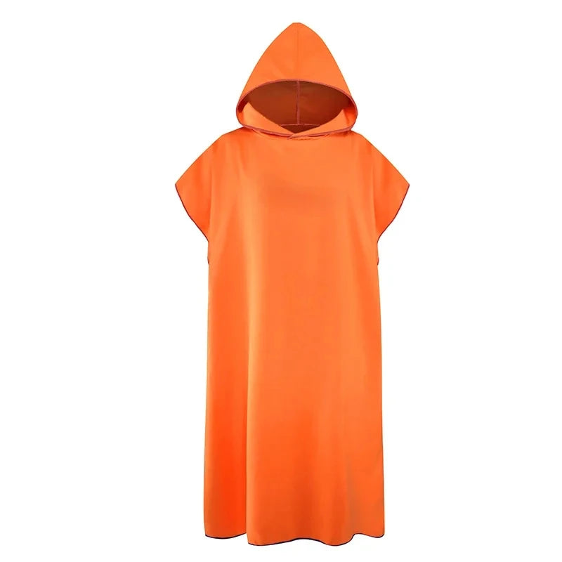 Quick-drying Changing Robe Quick Dry Bathrobe Hooded Absorbent Bath Towel Swimming & Fitness Super Absorbent Bathrobe Oasis Select Orange