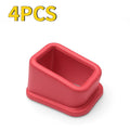 Anti-Slip Silicone Holder 1/2/4PCS Car Seat Belt Slot Fixer Safety Belts Lock Buckle Fixing Auto Interior Decorative Accessories Oasis Select 4PCS red