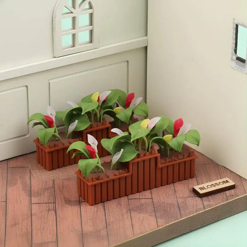 1/12 Miniature Calla Lily Potted Plant | Dollhouse Decor Dollhouse Miniature Oasis Select