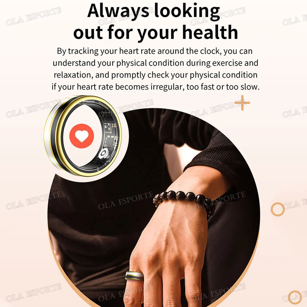 Ola Esporte Smart Ring – IP68 Fitness Tracker | Men & Women