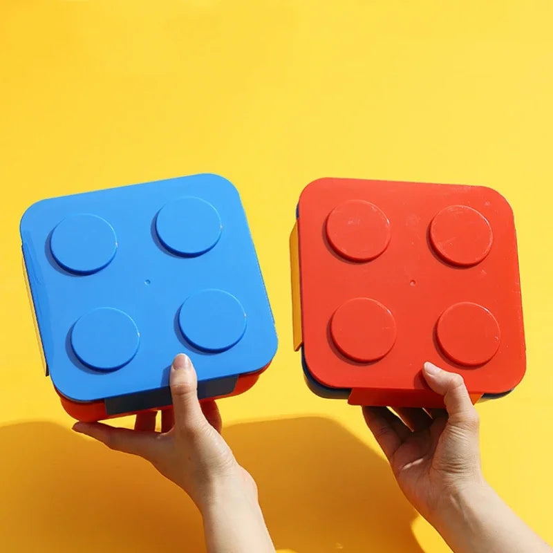 Lunch Box DIY Building Block Portable Modular for Children Student Outdoor Picnic Bento Food Storage Container Fruit Salad Box Oasis Select