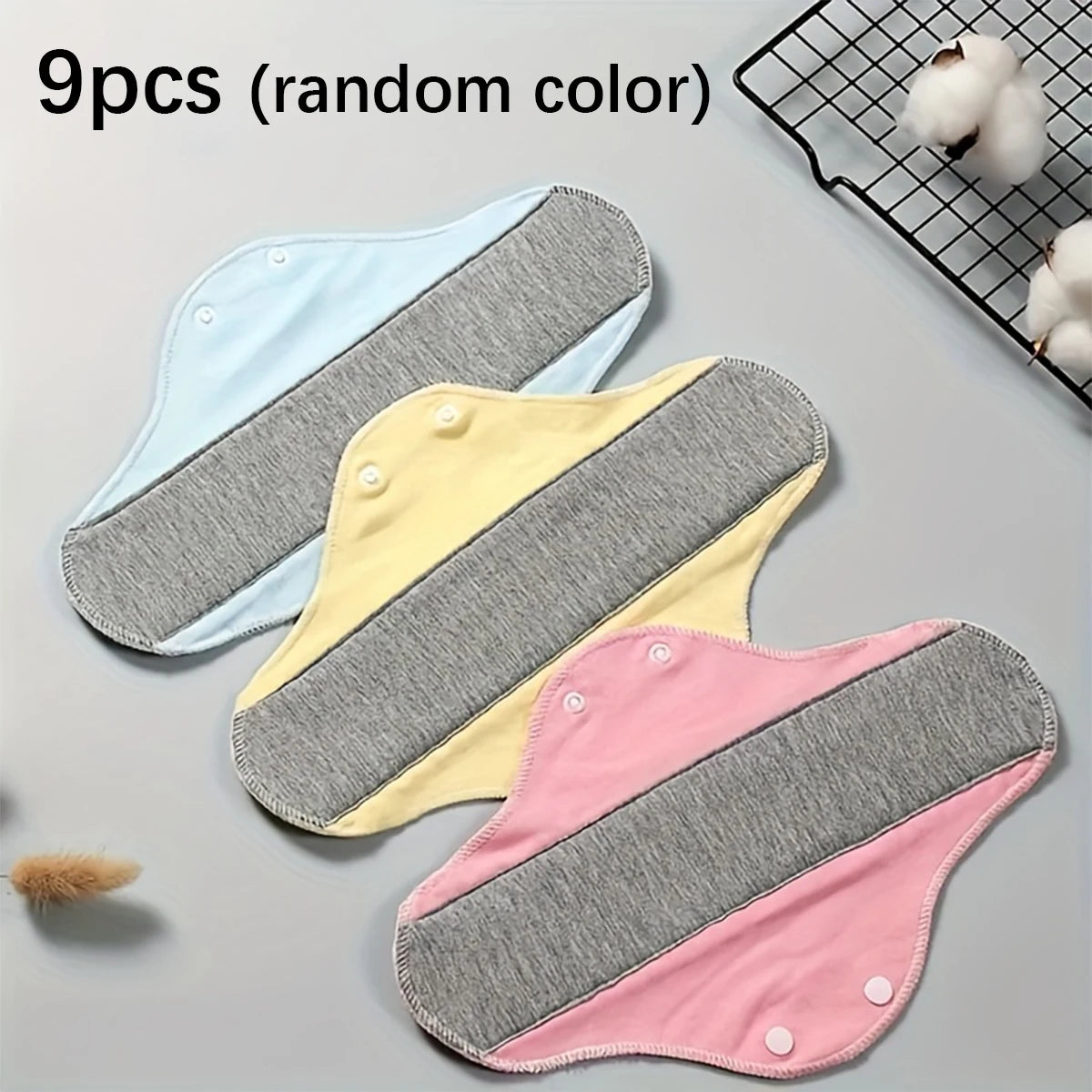1/7/9/12Pcs Washable Incontinence Pad Reusable, Elderly Care, Panty Liner Feminine Hygiene Mat, Elderly Urine Leakage Prevention Oasis Select 9pcs Random color One Size