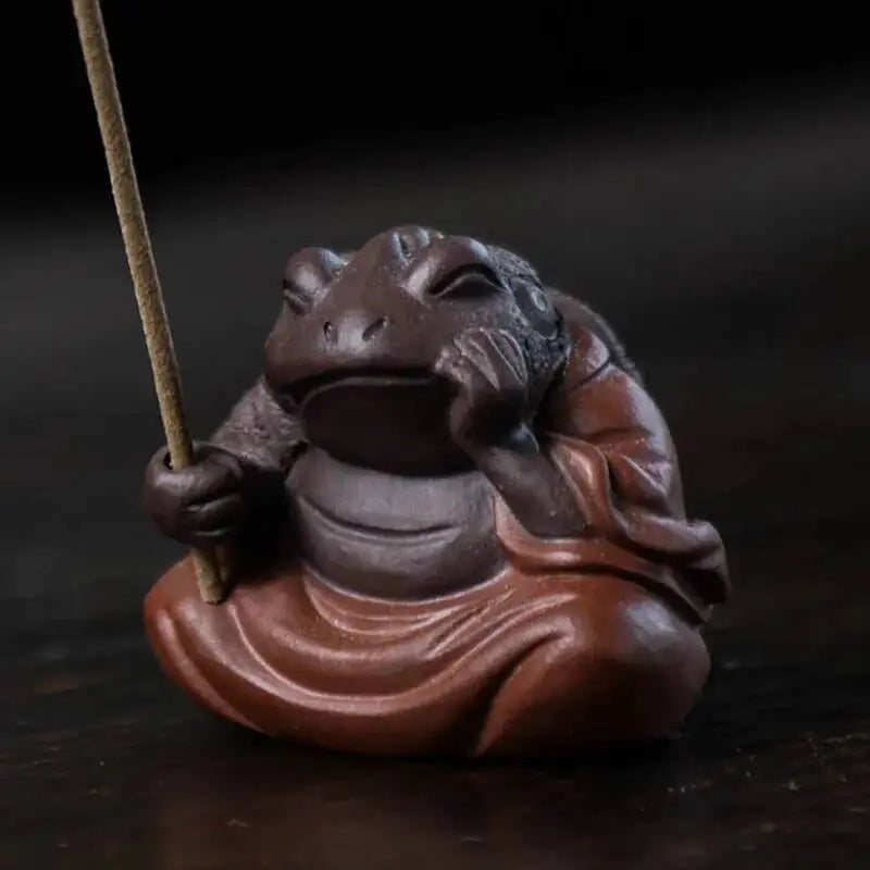 Mini Tea Pet Immortal Golden Incense Holder Ornament Tea Play Tea Ceremony Incense Stick Accessories Oasis Select Toad Fairy