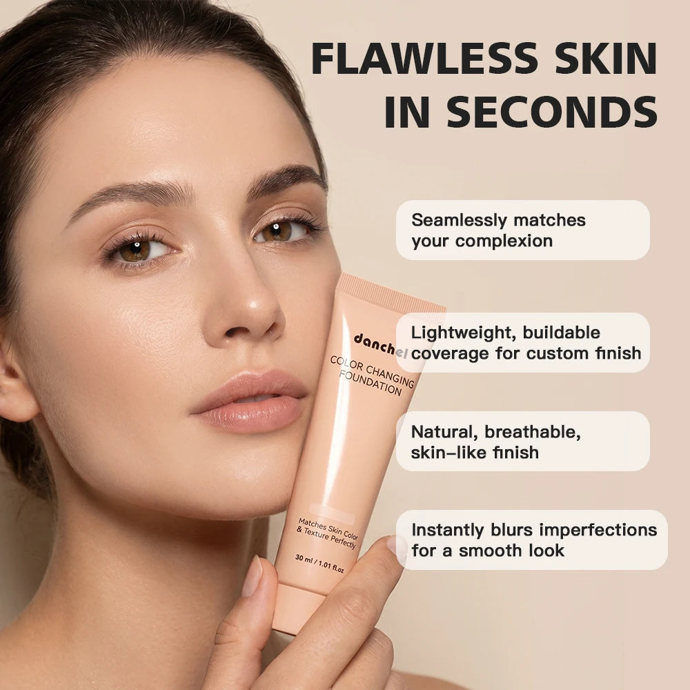 Color Changing Liquid Foundation Deep Hydration Brighten Even Skin Tone Natural Matte Finish Makeup Effect Concealer Foundation Oasis Select