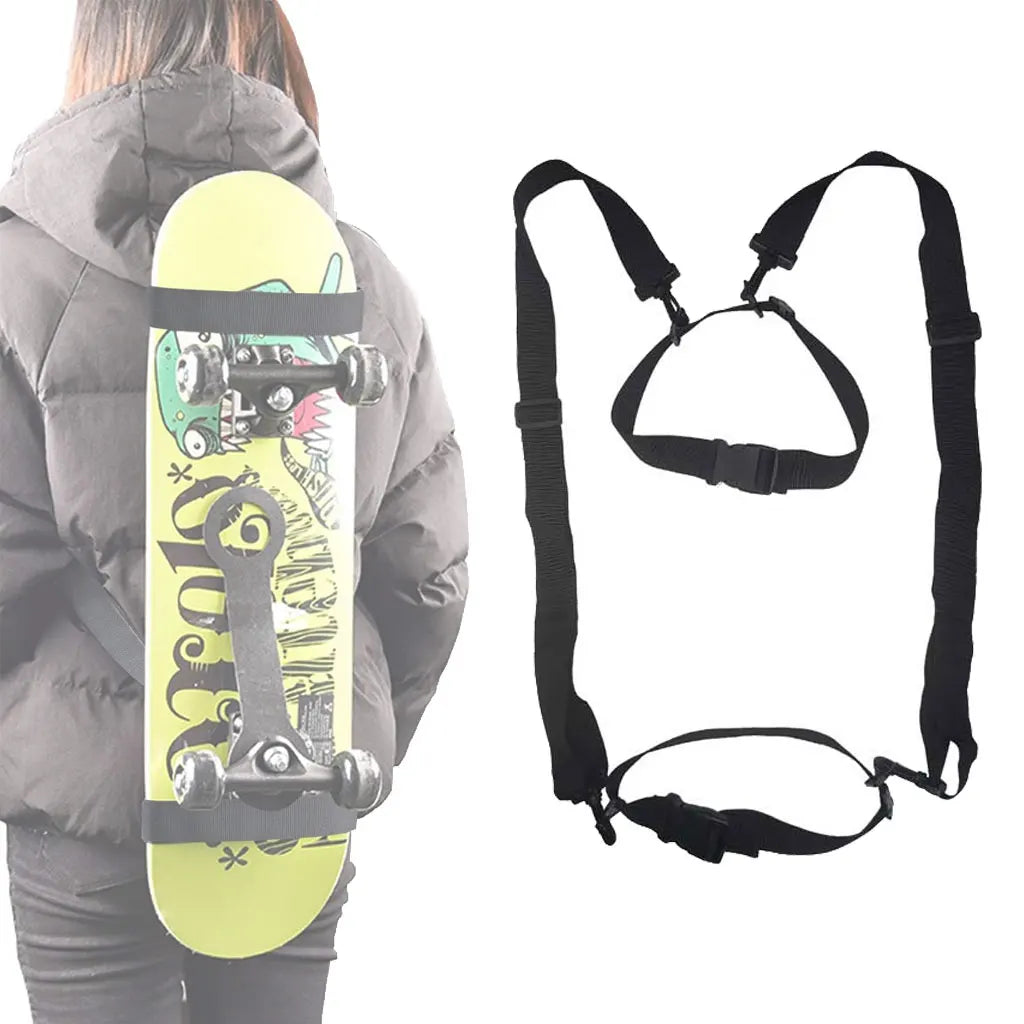 Longboard Skateboard Sling Shoulder Carrier Backpack Shoulder Carry Strap Skis Snowboard Rucksack Strap Oasis Select