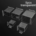 5pcs/6pcs acrylic white/transparent cake display rack suitable for business birthday banquets, weddingsholiday decoration racks Oasis Select 5pcs - Transparent