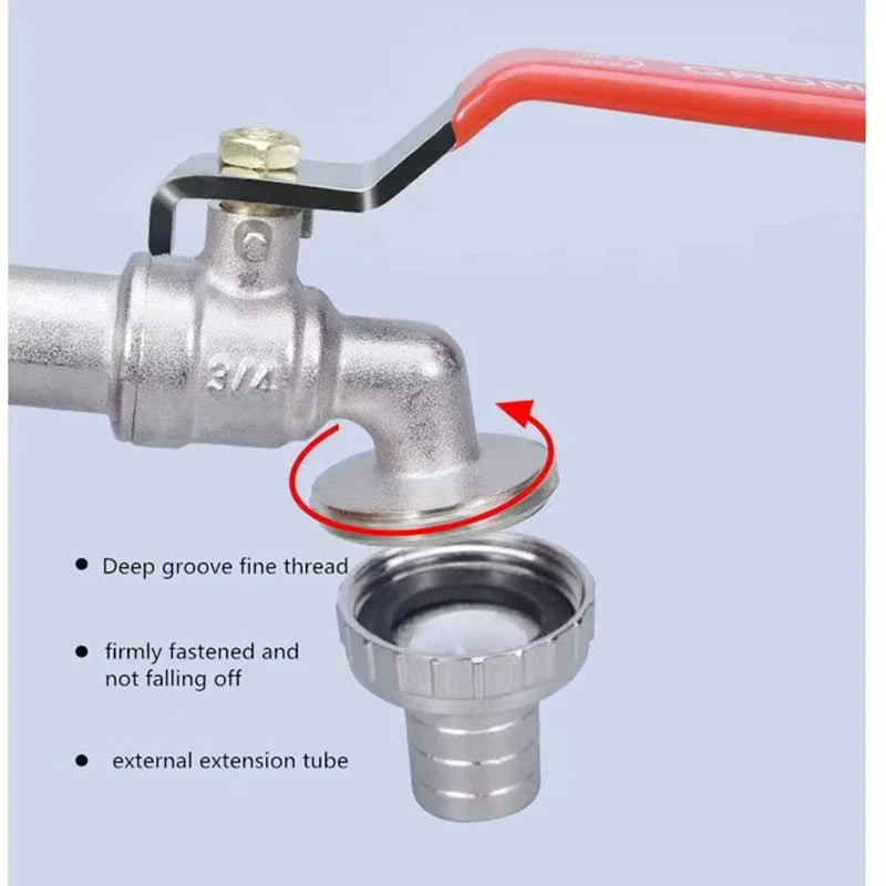 IBC Tank Tap Adapter S60 Coarse Thread to 1/2" & 3/4" Connector IBC Tank Adapter Oasis Select