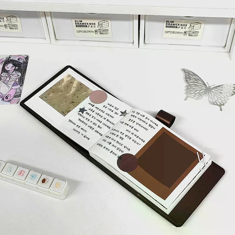 A7 Pocket Notebook Mini Notebook Agenda Coffee Color Planner Pocket Book Japanese Style Memo Diary Kawaii Stationery Oasis Select