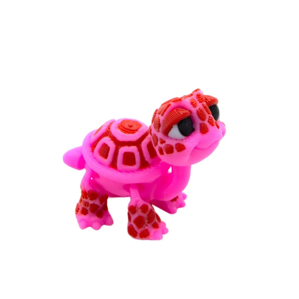3D Printed Turtle Figurine | Articulated Joints Desktop Decor