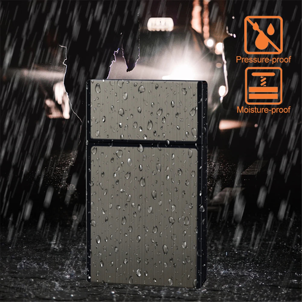 Long Cigarette Case Ultra Thin Flip Cover 20pcs Cigarettes For 100mm Storage Container Box Tobacco Case Smoking Tool Men's Gifts Oasis Select