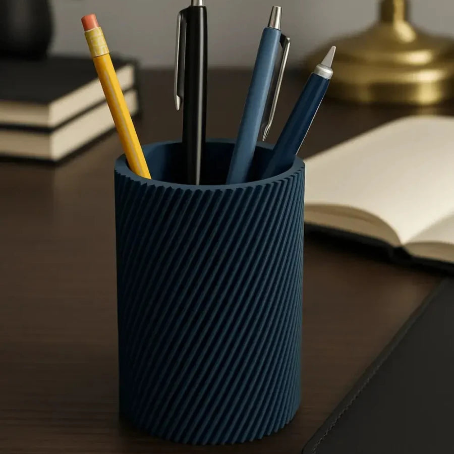 Geometric Pen Holder Minimalist Modern Desktop Storage Pen Holder 3D Printing Makeup Brush Storage Jar Desktop Decoration Oasis Select