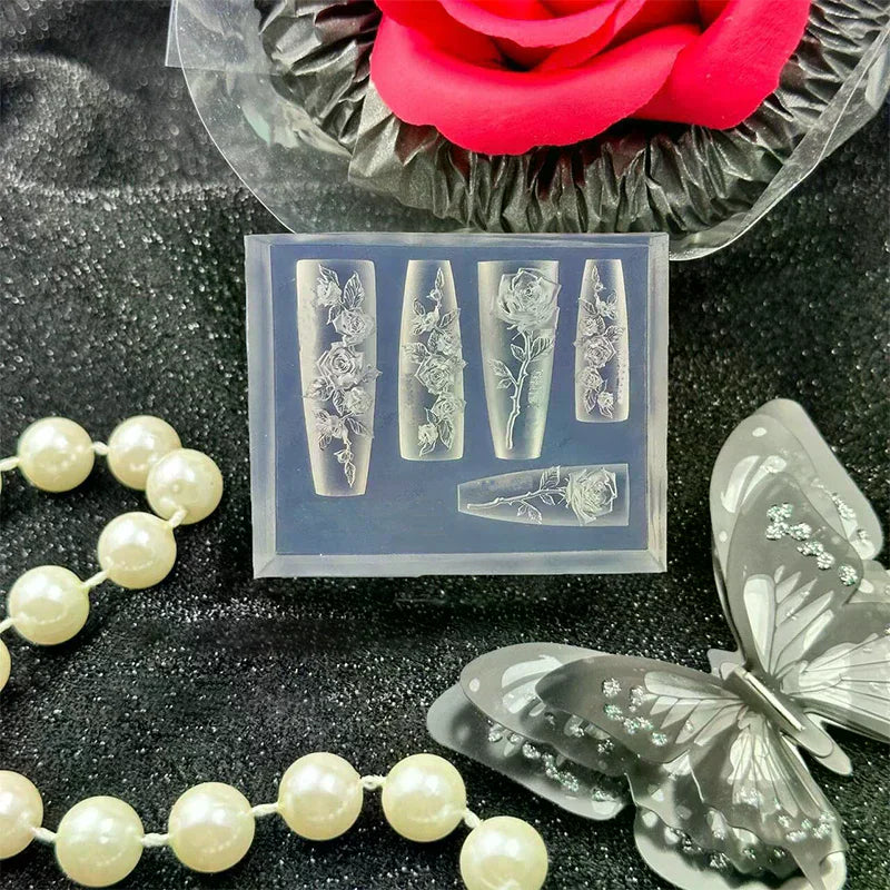 Flexible Nail Art Silicone Molds Create Rose Flower Charm For Professional Design And Jewelry Making Oasis Select