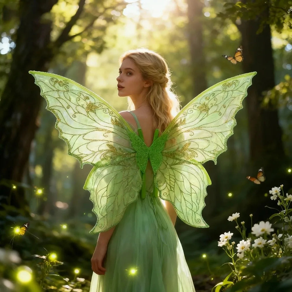 Princess Angel Fairy Wings – Sparkling Organza Butterfly Wings
