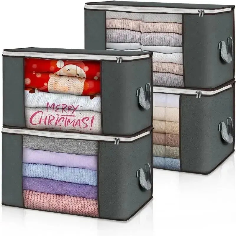 Non-Woven Zipper Blanket Storage Bag | Under Bed Organizer Blanket Storage Bag Oasis Select