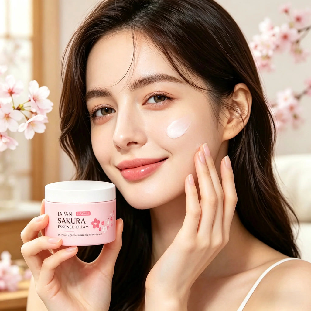 LAIKOU Sakura Essence Face Cream – Hydrating & Brightening Face Moisturizer Cream Oasis Select